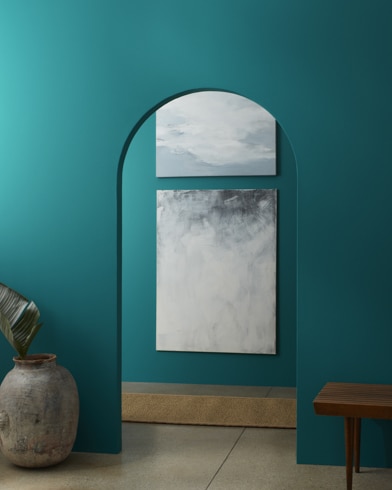 Mur peint en Vert de la Mer du Nord 2053-30