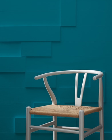 Painted wall with Pacific Ocean Blue 2055-20