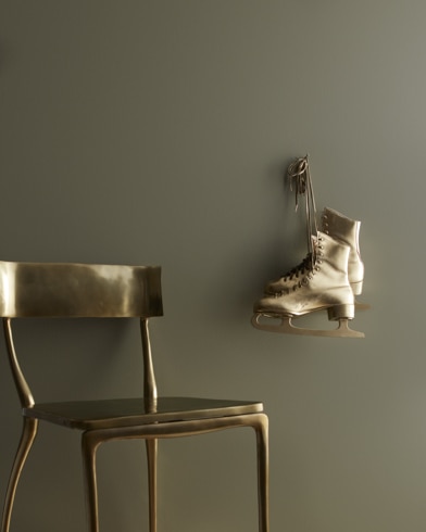 Painted wall with Army Green 2141-30