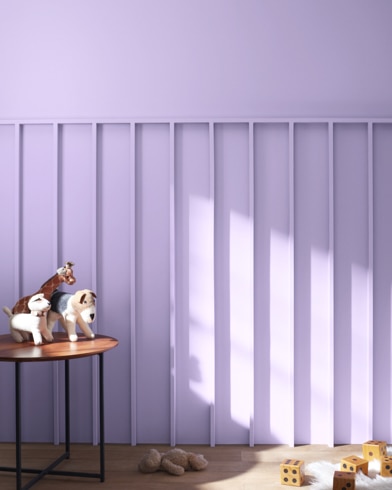Painted wall with Heather Plum 1396