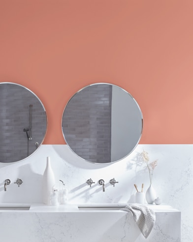Painted wall with Peaches 'n Cream 40